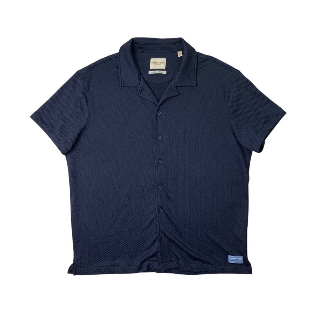 Scotch & Soda Shirt Mens XL Navy Black Printed Amsterdam Popcorn Jersey